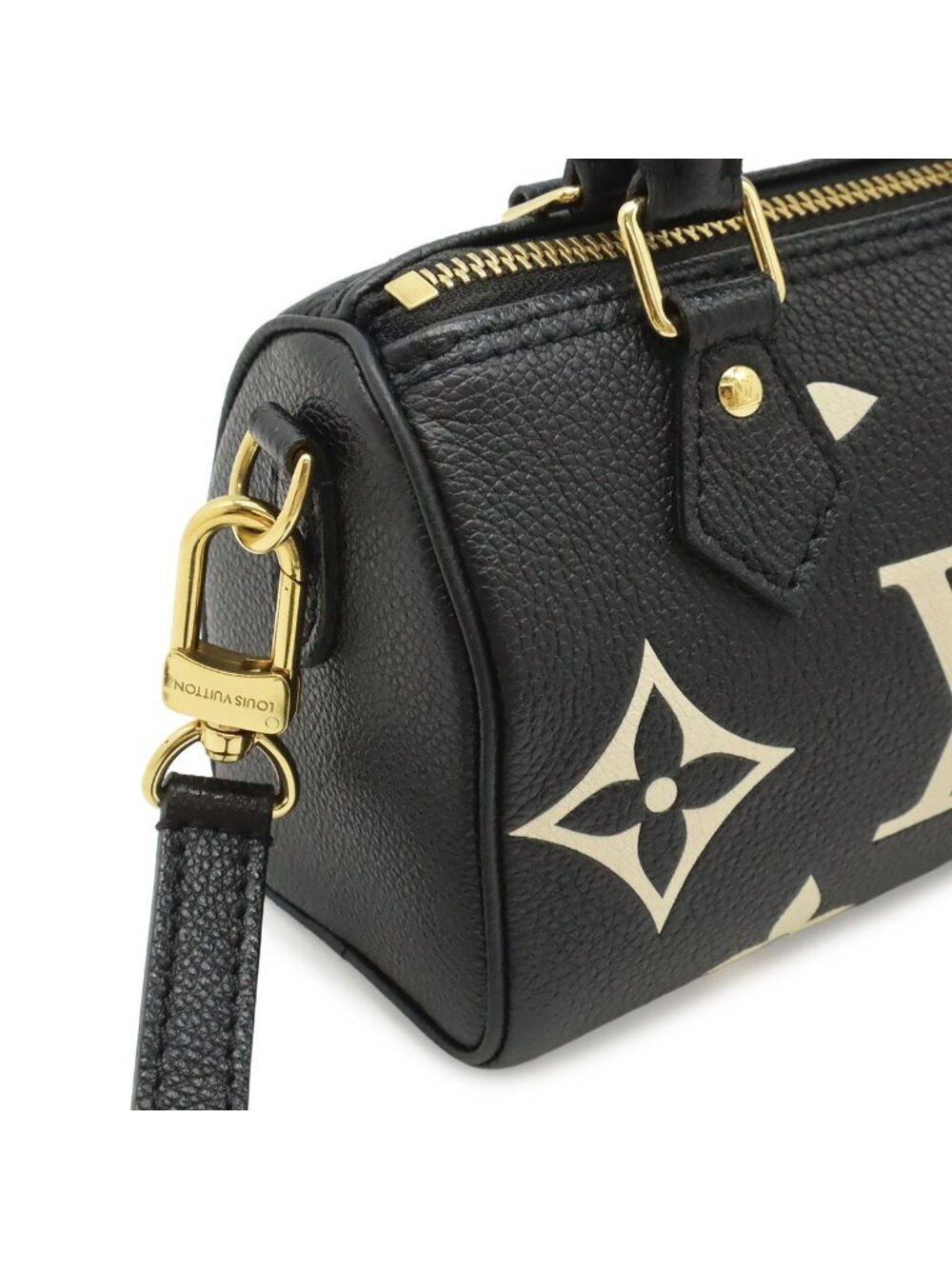 Louis Vuitton Monogram Empreinte Nano Speedy Mini Bag 2-Way Bicolor Black - Picture 7 of 9